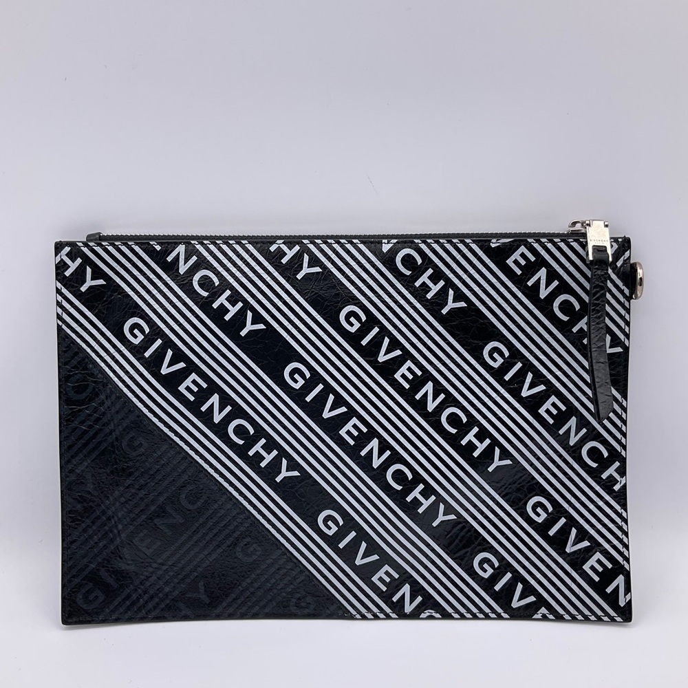 GIVENCHY Emblem Leather Clutch Pouch